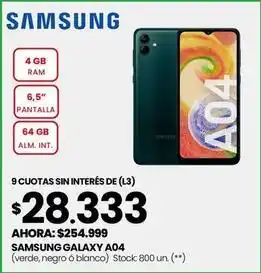 Changomas Samsung - galaxy a04 oferta