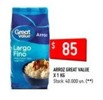 Changomas Great Value Arroz x 1kg oferta