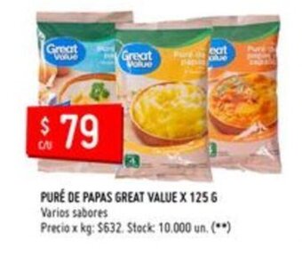 Great Value Puré De Papas x 125g