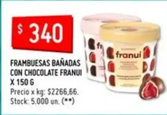 Changomas Franuí Frambuesas Bañadas Con Chocolate x 150g oferta