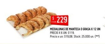 Changomas Medialunas De Manteca O Grasa x 12un oferta