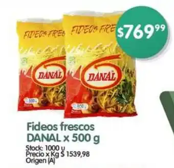 Supermercados Buenos Días Fideos frescos DANAL x 500 g oferta