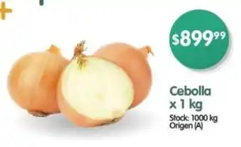 Supermercados Buenos Días Cebolla x 1 kg oferta