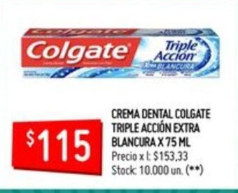 Changomas Colgate Crema Dental Triple Acción Extra Blancura x 75ml oferta