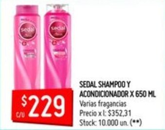 Changomas Sedal Shampoo Y Acondicionador x 650ml oferta