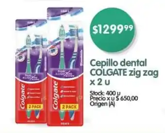 Supermercados Buenos Días Cepillo dental COLGATE zig zag x 2 u oferta