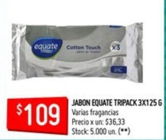 Changomas Equate Jabon Tripack 3x125g oferta