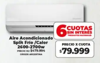 Supermayorista Vital Aire Acondicionado Split Frío /Calor 2600-2700w oferta