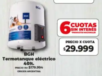 Supermayorista Vital BGH Termotanque eléctrico 40lt. oferta