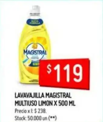 Changomas Magistral Lavavajilla Multiuso Limon x 500ml oferta