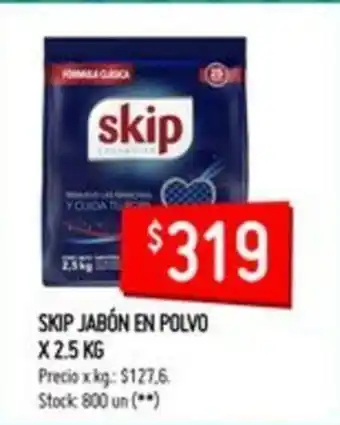 Changomas Skip Jabón En Polvo x 2,5kg oferta