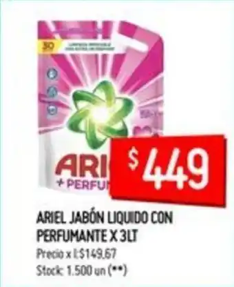 Changomas Ariel Jabón Liquido Con Perfumante x 3Lt oferta