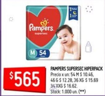Changomas Pampers Supersec Hiperpack oferta