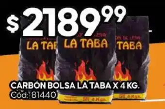 Diarco CARBON BOLSA LA TABA X 4 KG. oferta
