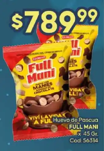 Diarco Huevo de Pascua FULL MANI x 45 Gr. oferta