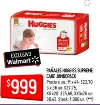 Changomas Huggies Pañales Supreme Care Jumbopack oferta