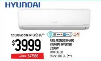 Changomas Hyundai Aire Acondicionado Inverter 3200W oferta
