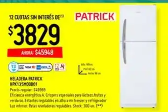 Changomas Patrick Heladera HPK135M00801 oferta