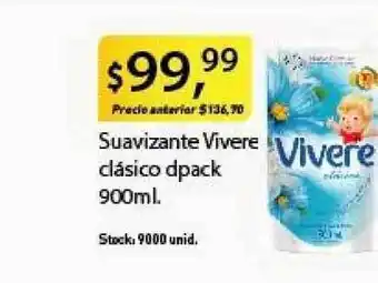 Supermercados Damesco Vivere Suavizante Clásico dpack 900ml. oferta