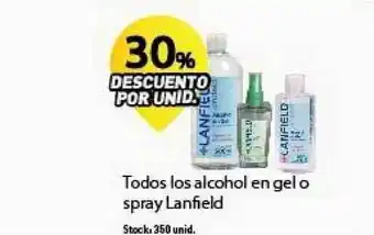 Supermercados Damesco Lanfield Todos los alcohol en gel o spray oferta