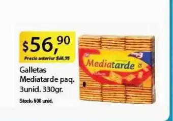 Supermercados Damesco Mediatarde Galletas paq. 3unid. 330gr oferta