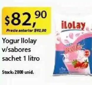 Supermercados Damesco Ilolay Yogur v/sabores sachet 1 litro oferta