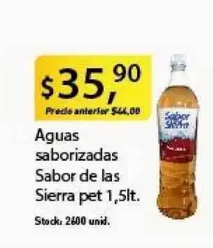 Sabor Aguas saborizadas de las Sierra pet 1,5lt