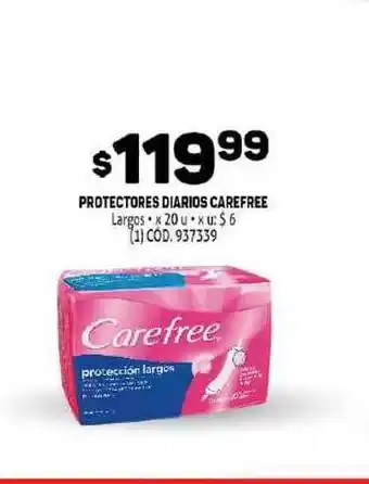 Makro Carefree Protectores Diarios Largos x 20u oferta