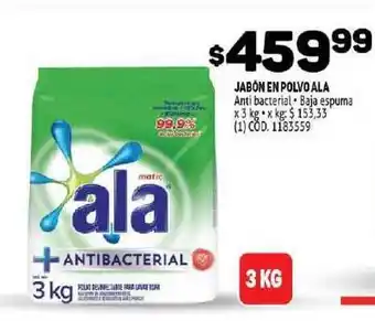 Makro Ala Jabón En Polvo Anti bacterial Baja espuma x 3kg oferta