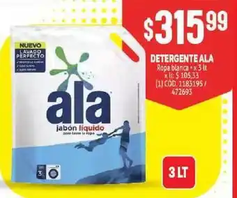 Makro Ala Detergente Ropa blanca x 3lt oferta
