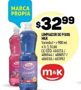 Makro M&K Limpiador De Pisos Variedad x 900ml oferta
