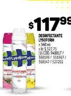 Makro Lysoform Desinfectante x 360ml oferta
