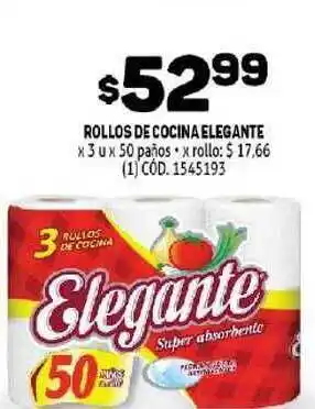 Makro Elegante Rollos De Cocina x 3u x 50paños x rollo oferta