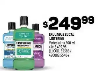 Makro Listerine Enjuague Bucal Variedad x 500ml oferta