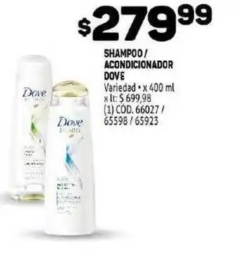 Makro Dove Shampoo/Acondicionador x 400ml oferta