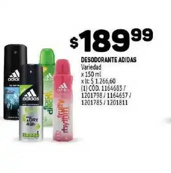 Makro Adidas Desodorante x 150ml oferta