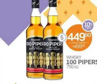 Alvear 100 Pipers Whisky 750cc oferta