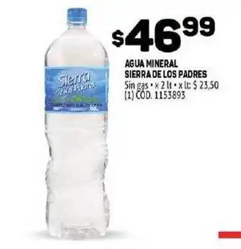 Makro Sierra De Los Padres Agua Mineral Sin gas x 2lt oferta