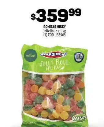 Makro Misky Gomitas Jelly Roll x 1kg oferta