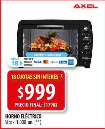 Punto Mayorista Axel Horno Eléctrico oferta