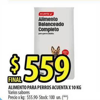 Punto Mayorista Acuenta Alimento Para Perros x 10kg oferta