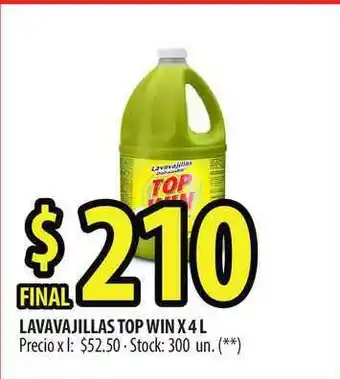 Punto Mayorista Top Win Lavavajillas x 4L oferta