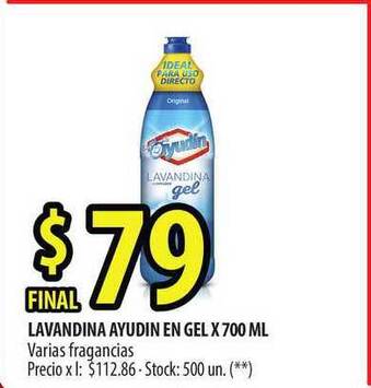 Punto Mayorista Ayudin Lavandina En Gel x 700ml oferta