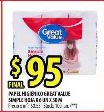 Punto Mayorista Papel Higiénico Simple Hoja X 6 Un X 30 M oferta