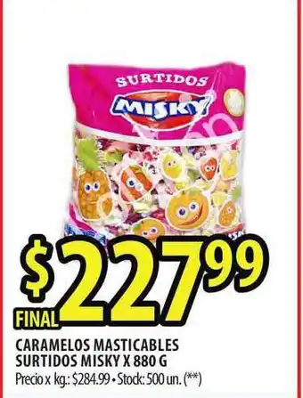 Punto Mayorista Misky Caramelos Masticables Surtidos x 880g oferta