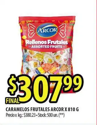 Punto Mayorista Arcor Caramelos Frutales x 810g oferta