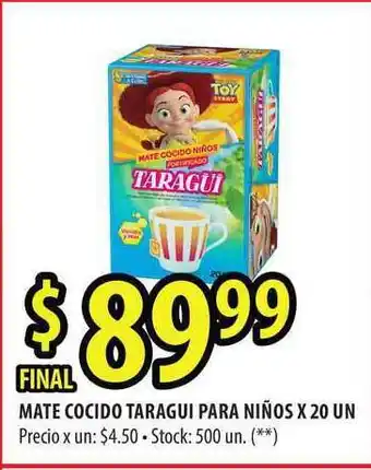 Punto Mayorista Taragui Mate Cocido Para Niños x 20un oferta