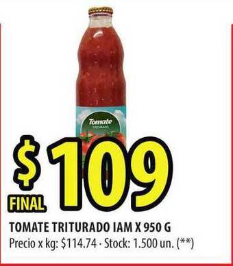 Punto Mayorista Tomate Triturado Iam x 950g oferta
