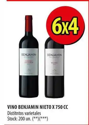 Punto Mayorista Benjamin Vino Nieto x 750cc oferta
