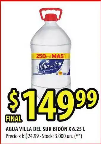 Punto Mayorista Villa Del Sur Agua Bidón x 6.25L oferta